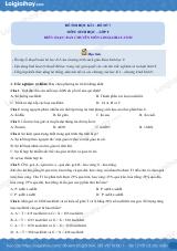 Đề số 7 - Đề kiểm tra học kì 1 - Sinh học 9